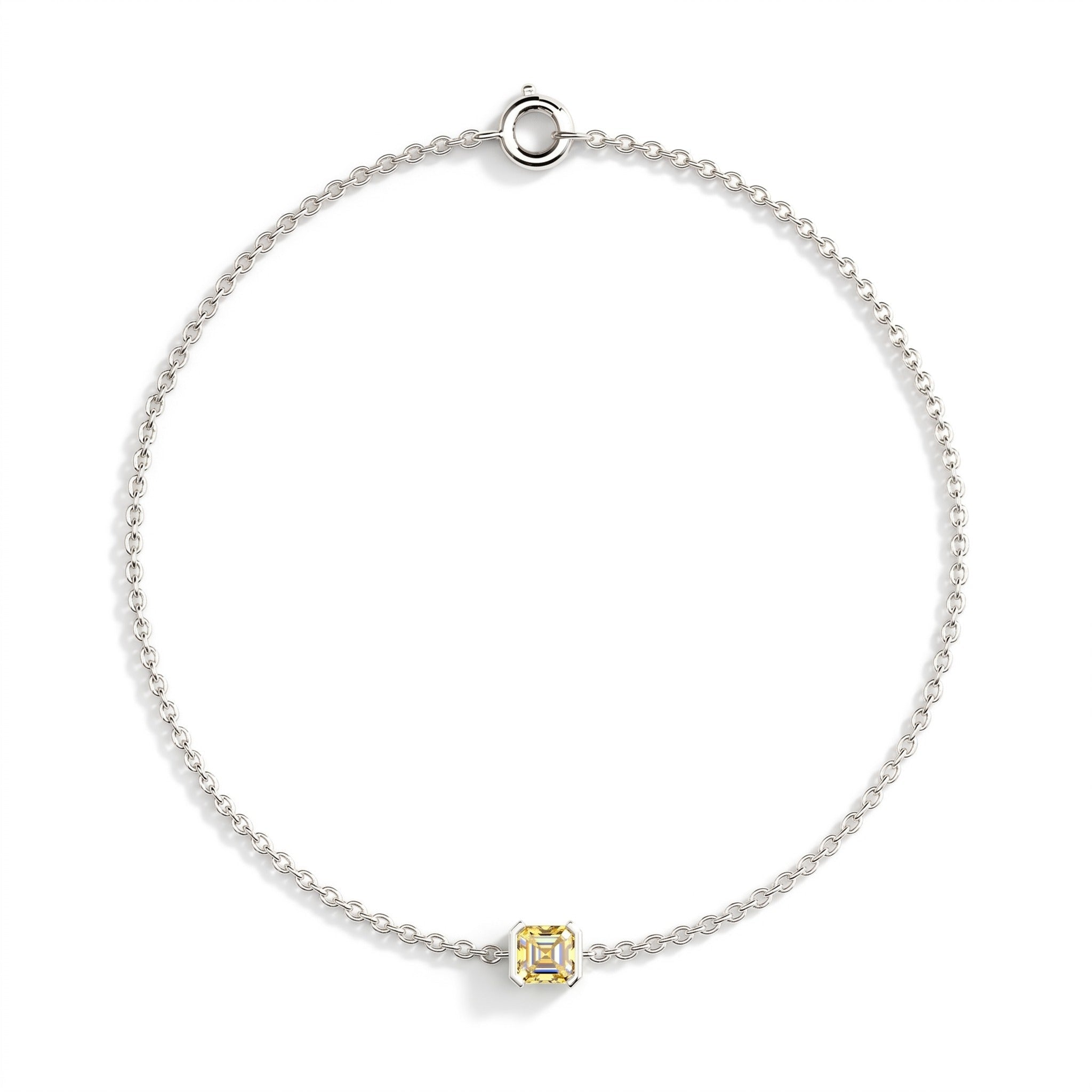 Faubourg 1925 Armband aus recyceltem 18-Karat-Gold mit gelbem Labordiamant im Asscher-Schliff – Lauredi