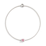 Pulsera Faubourg 1925 en oro reciclado de 18 quilates con diamante de laboratorio talla Asscher rosa – Lauredi