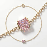 Pulsera Faubourg 1925 en oro reciclado de 18 quilates con diamante de laboratorio talla Asscher rosa – Lauredi