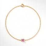 Pulsera Faubourg 1925 en oro reciclado de 18 quilates con diamante de laboratorio talla Asscher rosa – Lauredi