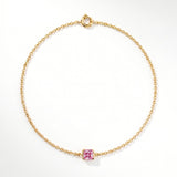 Pulsera Faubourg 1925 en oro reciclado de 18 quilates con diamante de laboratorio talla Asscher rosa – Lauredi