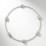 Pulsera Faubourg 1925 en oro reciclado de 18 quilates con 5 diamantes de laboratorio talla Asscher blancos – Lauredi