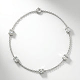 Pulsera Faubourg 1925 en oro reciclado de 18 quilates con 5 diamantes de laboratorio talla Asscher blancos – Lauredi