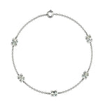 Bracelet Faubourg 1925 - 5 Diamants Asscher Blancs, Or Blanc/Jaune 18 carats - Lauredi