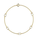 Bracelet Faubourg 1925 - 5 Diamants Asscher Blancs, Or Blanc/Jaune 18 carats - Lauredi