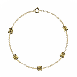 Bracelet Faubourg 1925 - 5 Diamants Asscher Jaunes, Or Blanc/Jaune 18 carats - Lauredi