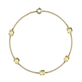 Bracelet Faubourg 1925 - 5 Diamants Asscher Jaunes, Or Blanc/Jaune 18 carats - Lauredi