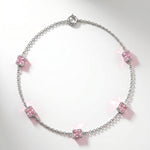 Pulsera Faubourg 1925 en oro reciclado de 18 quilates con 5 diamantes de laboratorio talla Asscher rosas – Lauredi
