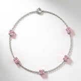 Pulsera Faubourg 1925 en oro reciclado de 18 quilates con 5 diamantes de laboratorio talla Asscher rosas – Lauredi