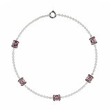 Bracelet Faubourg 1925 - 5 Diamants Asscher Roses, Or Blanc/Jaune 18 carats - Lauredi