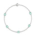 Bracelet Faubourg 1925 en or blanc et jaune recyclé 18 carats, cinq diamants de laboratoire taille Asscher verts – Lauredi