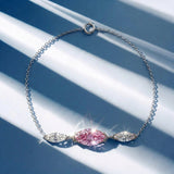 Bracelet Mme La Marquise diamant marquise rose - Lauredi