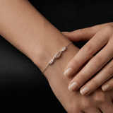 Bracelet Mme La Marquise Diamant Marquise Rose, Or 18 carats - Lauredi