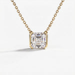 Collar Faubourg 1925 en oro reciclado de 18 quilates con diamante de laboratorio talla Asscher blanco – Lauredi