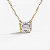 Collar Faubourg 1925 en oro reciclado de 18 quilates con diamante de laboratorio talla Asscher blanco – Lauredi