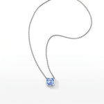 Collar Faubourg 1925 en oro reciclado de 18 quilates con diamante de laboratorio talla Asscher azul – Lauredi