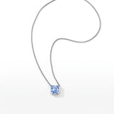 Collar Faubourg 1925 en oro reciclado de 18 quilates con diamante de laboratorio talla Asscher azul – Lauredi