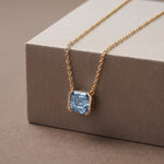 Collier Faubourg 1925 - Diamant Asscher Bleu - Lauredi