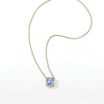 Collar Faubourg 1925 en oro reciclado de 18 quilates con diamante de laboratorio talla Asscher azul – Lauredi