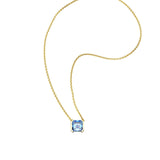 Collier Faubourg 1925 - Diamant Asscher Bleu, Or Blanc/Jaune 18 carats - Lauredi