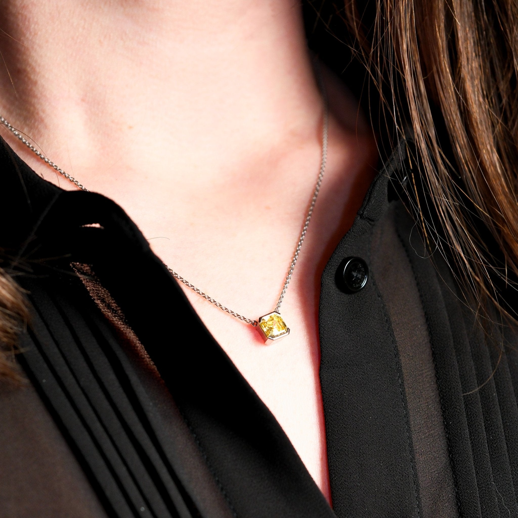Collier Faubourg 1925 - Diamant Asscher Jaune - Lauredi