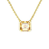 Collier Faubourg 1925 - Diamant Asscher Jaune, Or Blanc/Jaune 18 carats - Lauredi