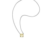 Collier Faubourg 1925 - Diamant Asscher Jaune, Or Blanc/Jaune 18 carats - Lauredi