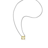Collier Faubourg 1925 - Diamant Asscher Jaune, Or Blanc/Jaune 18 carats - Lauredi
