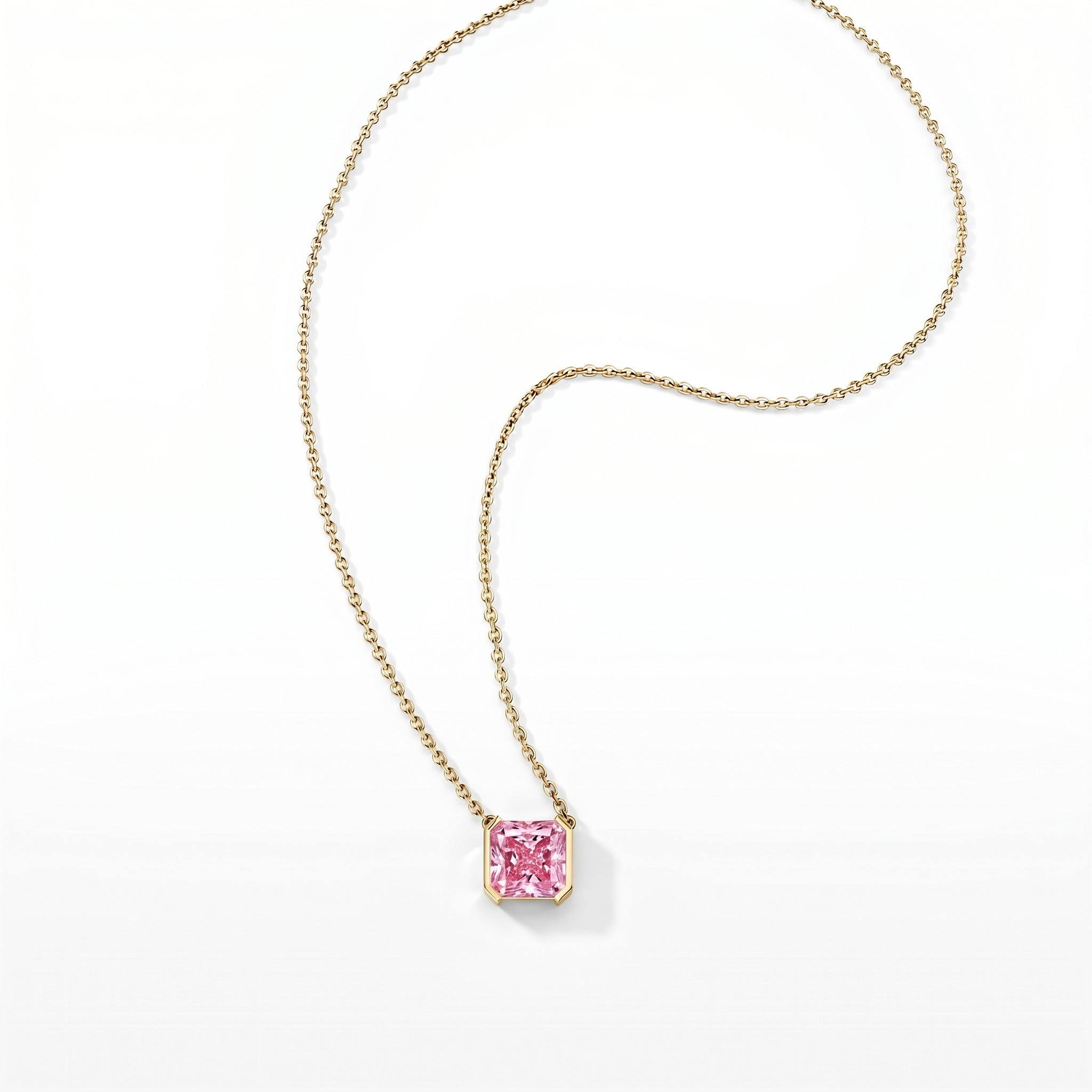 Collier Faubourg 1925 - Diamant Asscher Rose - Lauredi