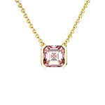 Collier Faubourg 1925 - Diamant Asscher Rose, Or Blanc/Jaune 18 carats - Lauredi
