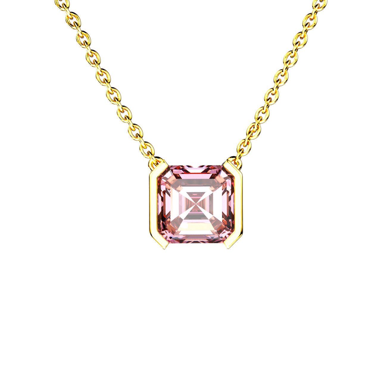 Collier Faubourg 1925 diamant Asscher rose