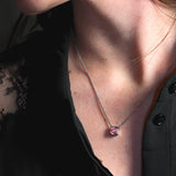 Collier Faubourg 1925 - Diamant Asscher Rose, Or Blanc/Jaune 18 carats - Lauredi