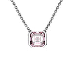 Collier Faubourg 1925 - Diamant Asscher Rose, Or Blanc/Jaune 18 carats - Lauredi