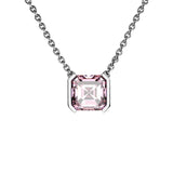 Collier Faubourg 1925 - Diamant Asscher Rose, Or Blanc/Jaune 18 carats - Lauredi
