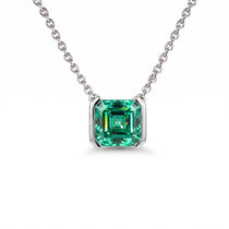 Collier Faubourg 1925 - Diamant Asscher Vert - Lauredi