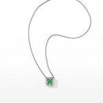 Collar Faubourg 1925 en oro reciclado de 18 quilates con diamante de laboratorio talla Asscher verde – Lauredi
