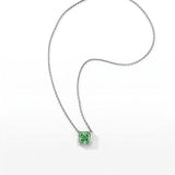Collar Faubourg 1925 en oro reciclado de 18 quilates con diamante de laboratorio talla Asscher verde – Lauredi