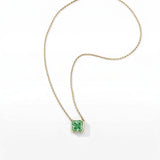 Collar Faubourg 1925 en oro reciclado de 18 quilates con diamante de laboratorio talla Asscher verde – Lauredi