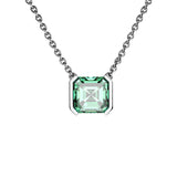 Collier Faubourg 1925 - Diamant Asscher Vert, Or Blanc/Jaune 18 carats - Lauredi