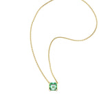 Collier Faubourg 1925 - Diamant Asscher Vert, Or Blanc/Jaune 18 carats - Lauredi