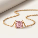 Collier Faubourg 1925 diamant Asscher rose - Lauredi