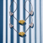 Collier Mme La Marquise diamant marquise jaune - Lauredi