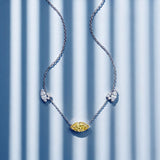 Collier Mme La Marquise diamant marquise jaune - Lauredi