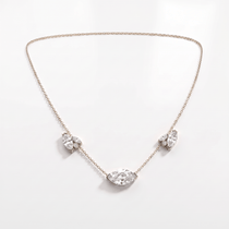 Collier Mme La Marquise Diamant Marquise Blanc - Lauredi