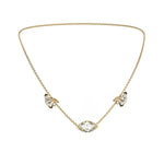 Collier Mme La Marquise Diamant Marquise Blanc, Or 18 carats - Lauredi