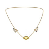 Collier Mme La Marquise Diamant Marquise Jaune, Or 18 carats - Lauredi