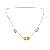 Collier Mme La Marquise Diamant Marquise Jaune, Or 18 carats - Lauredi