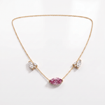Collier Mme La Marquise Diamant Marquise Rose - Lauredi