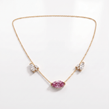 Collier Mme La Marquise Diamant Marquise Rose - Lauredi