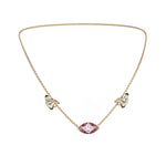Collier Mme La Marquise Diamant Marquise Rose, Or 18 carats - Lauredi